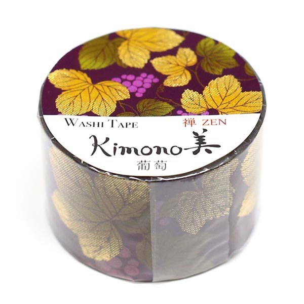 Wide Gold Grape Leaf Kimono Washi Tape Gold Foil GILDED Japanese