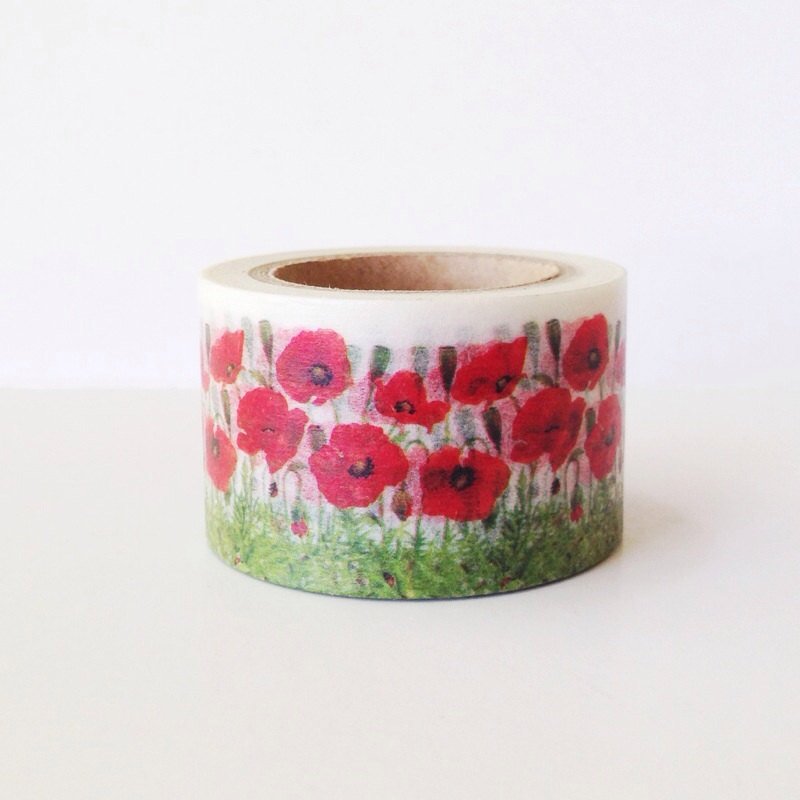 Red Flowers Floral Washi, Planner and Journaling Tapes