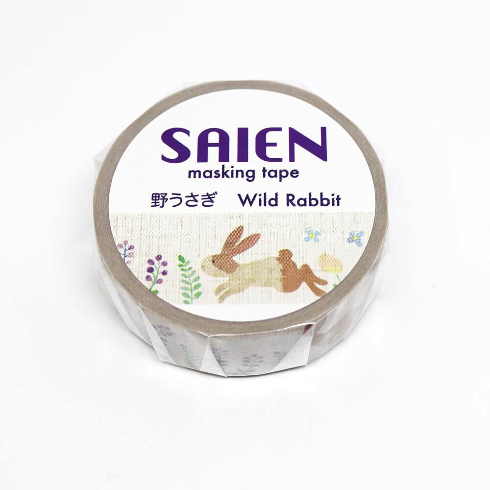 Wild bunny rabbit washi tape Saien 