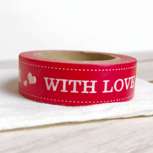 Heart Vines Blue Washi Tape